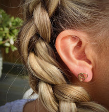 Load image into Gallery viewer, Gold Bee Inspired Stud Earrings