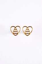Load image into Gallery viewer, Gold Bee Inspired Earrings