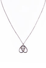 Load image into Gallery viewer, Silver Bee Inspired Pendant Necklace