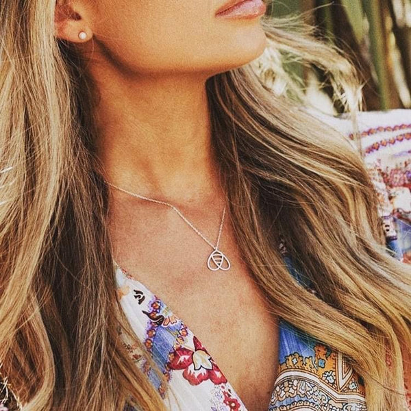 Rebecca Walker Models her Bee Necklace