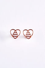 Load image into Gallery viewer, Rose Gold Bee Inspired Earrings