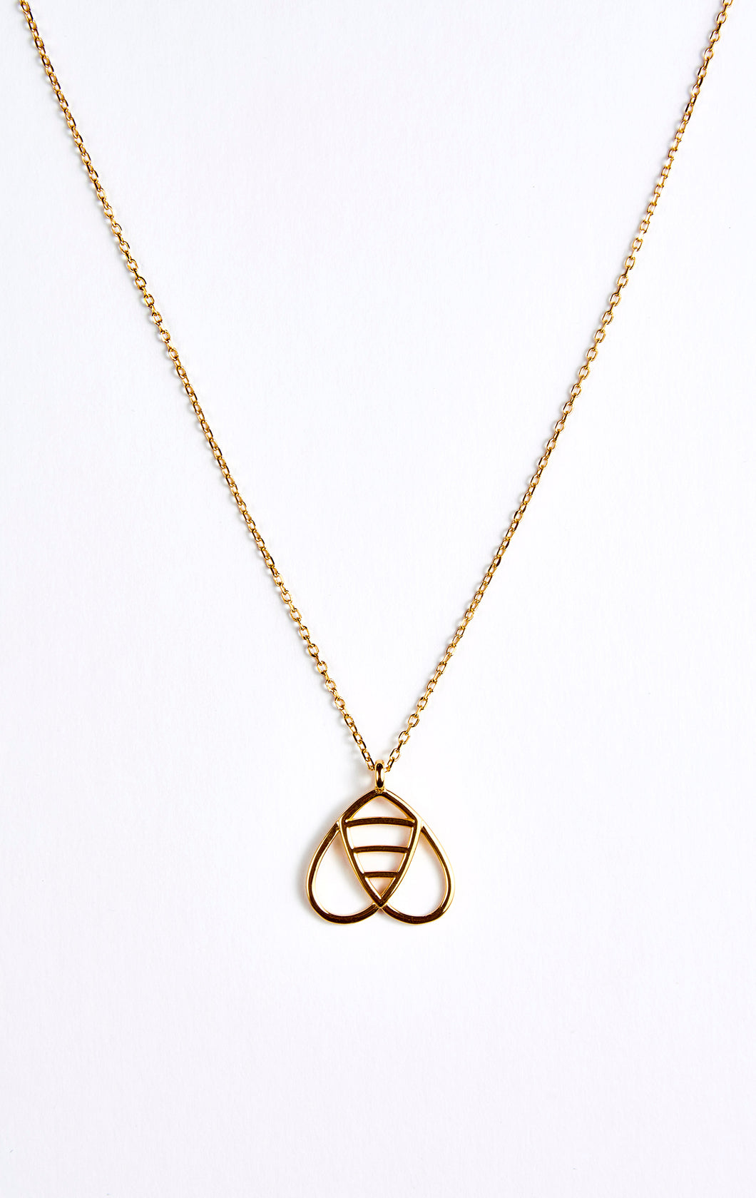 Gold Bee Inspired Pendant Necklace