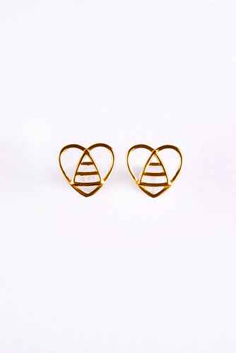 Gold Bee Inspired Earrings