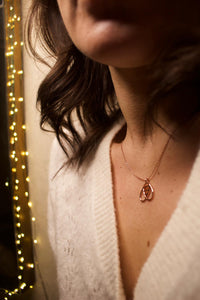 Rose Gold Bee Inspired Pendant Necklace
